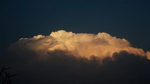 Wiosenne pole o świcie z widoczną mgłą i wschodzącym słońcem nad poziomem horyzontu
